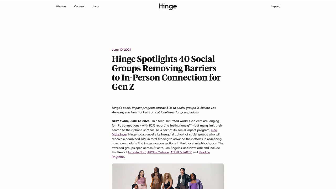 One More Hour Fund by Hinge