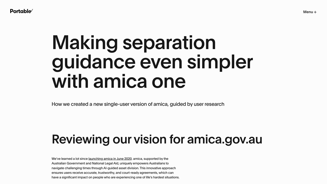 Making separation amicable by Portable