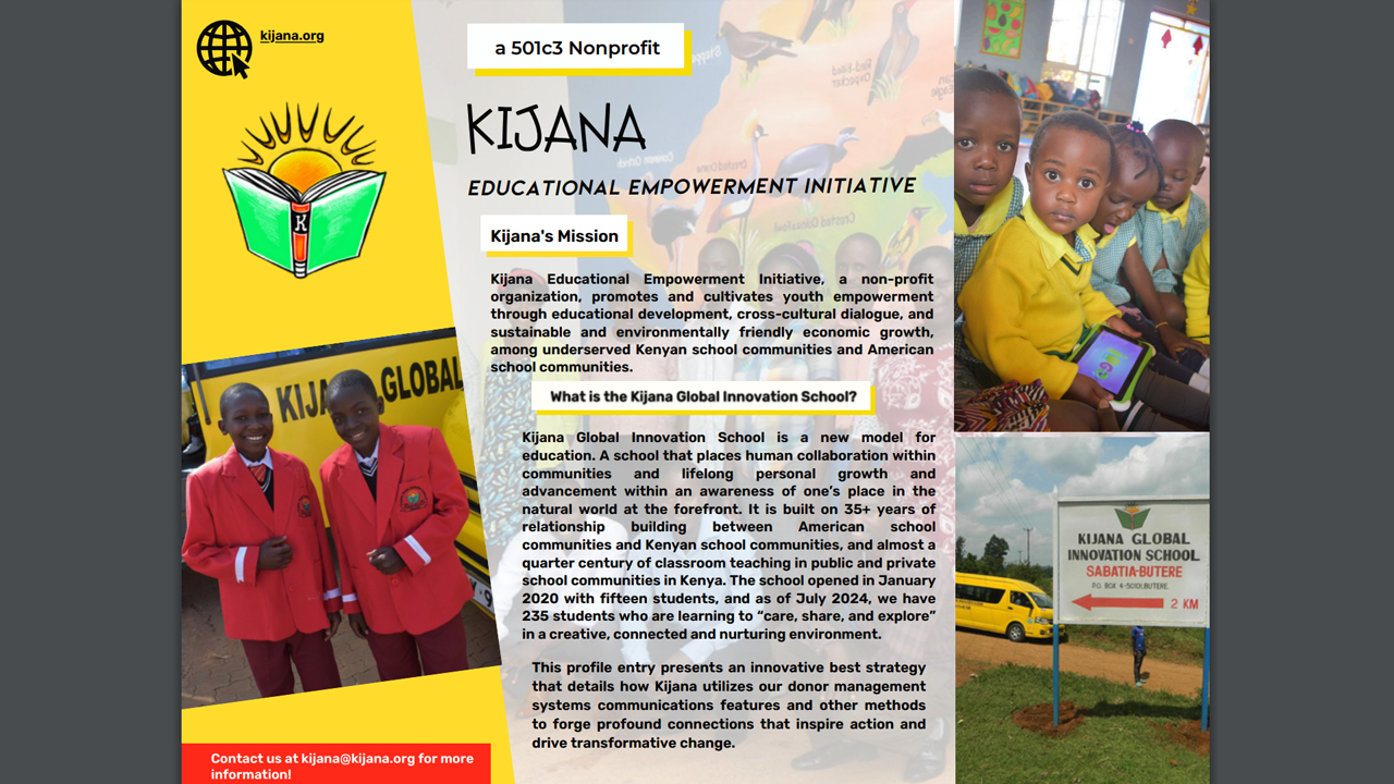 Kijana Educational Empowerment Initiative: Growing our Brand by Kijana Educational Empowerment Initiative