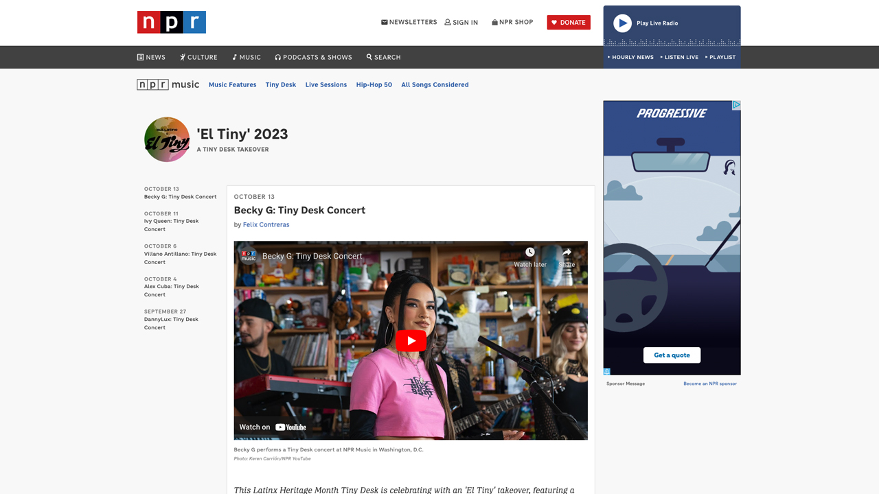 Tiny Desk Concerts' 'El Tiny' Takeover by NPR