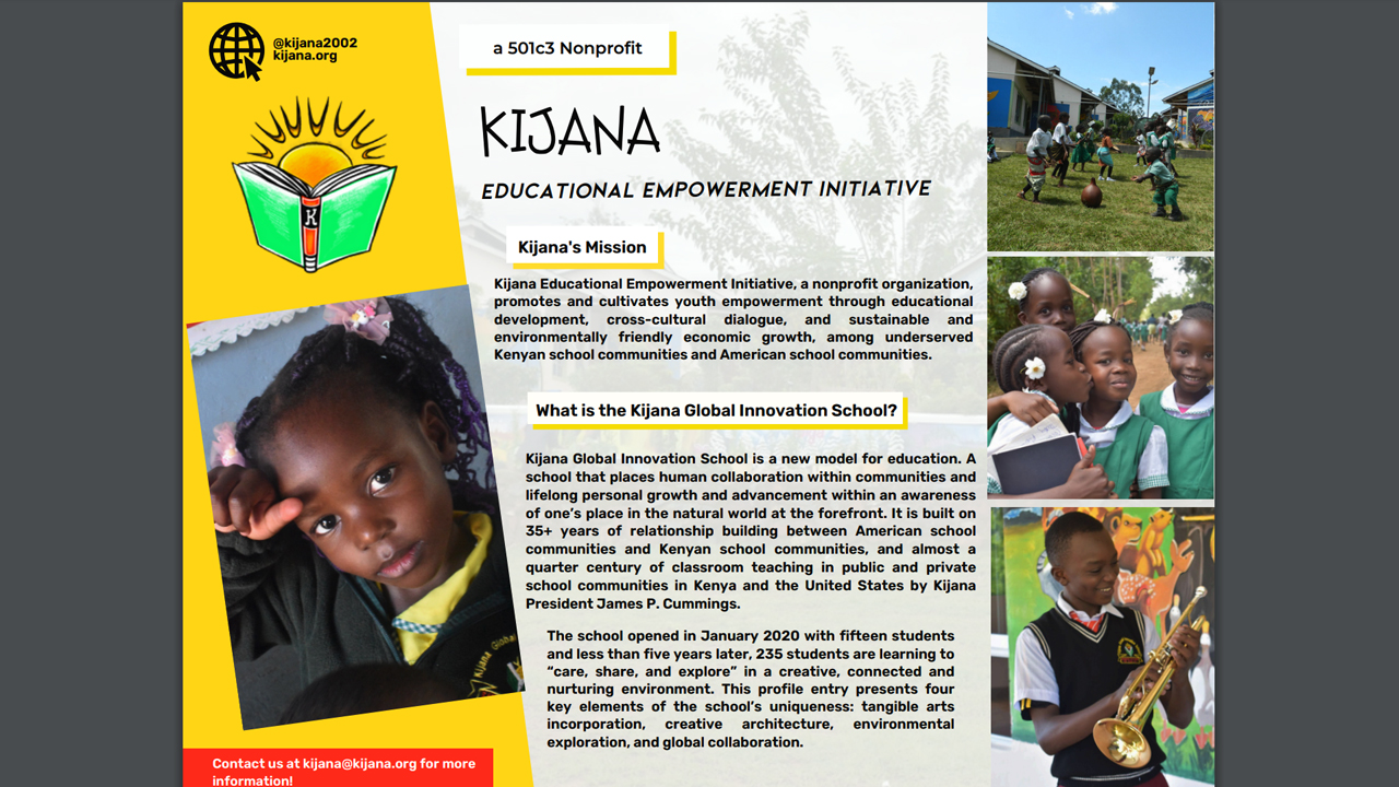 Kijana Global Innovation School: Developing a Unique Learning Environment by Kijana Educational Empowerment Initiative