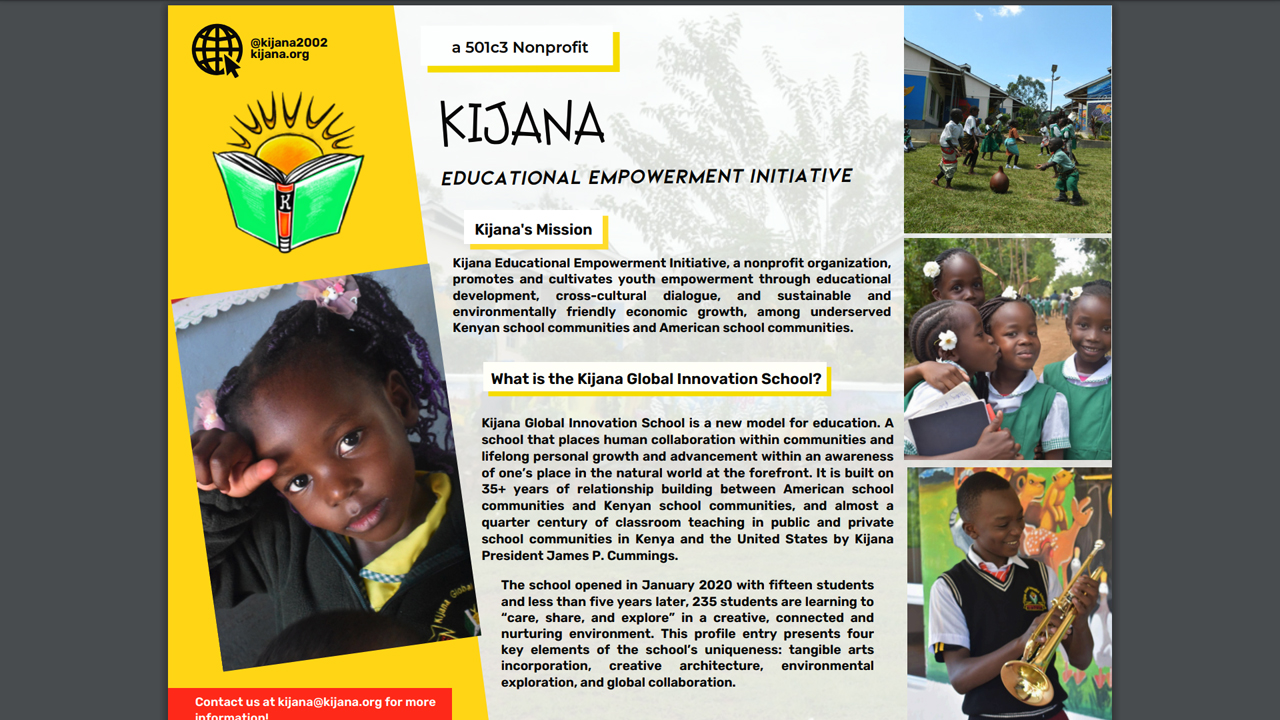 Kijana Global Innovation School: Developing a Unique Learning Environment by Kijana Educational Empowerment Initiative