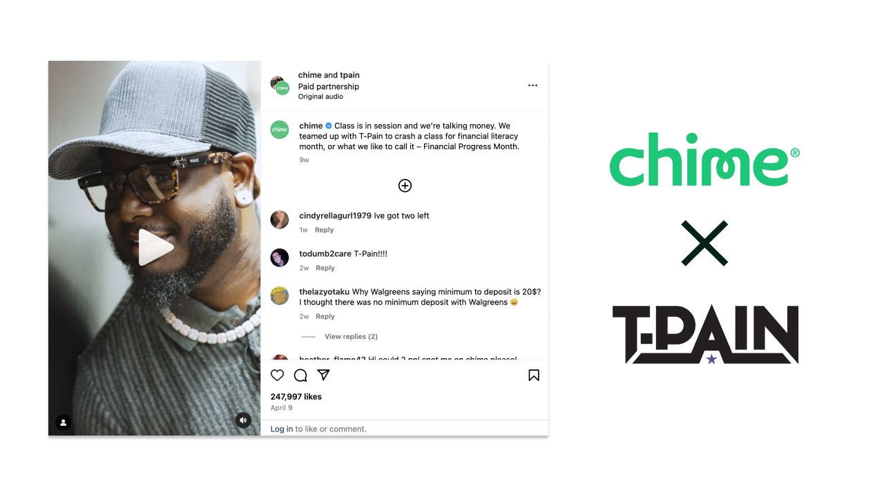 Chime teams up with T-Pain for Financial Progress Month by Chime
