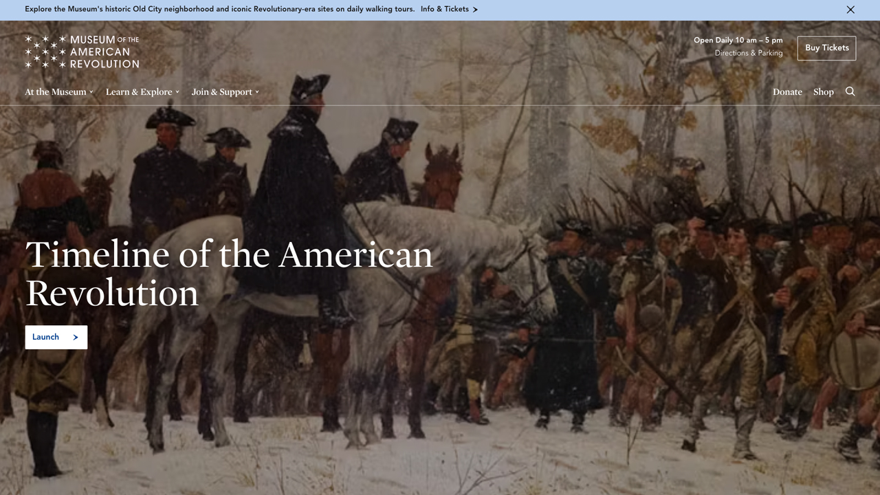 Timeline of the American Revolution by Museum of the American Revolution