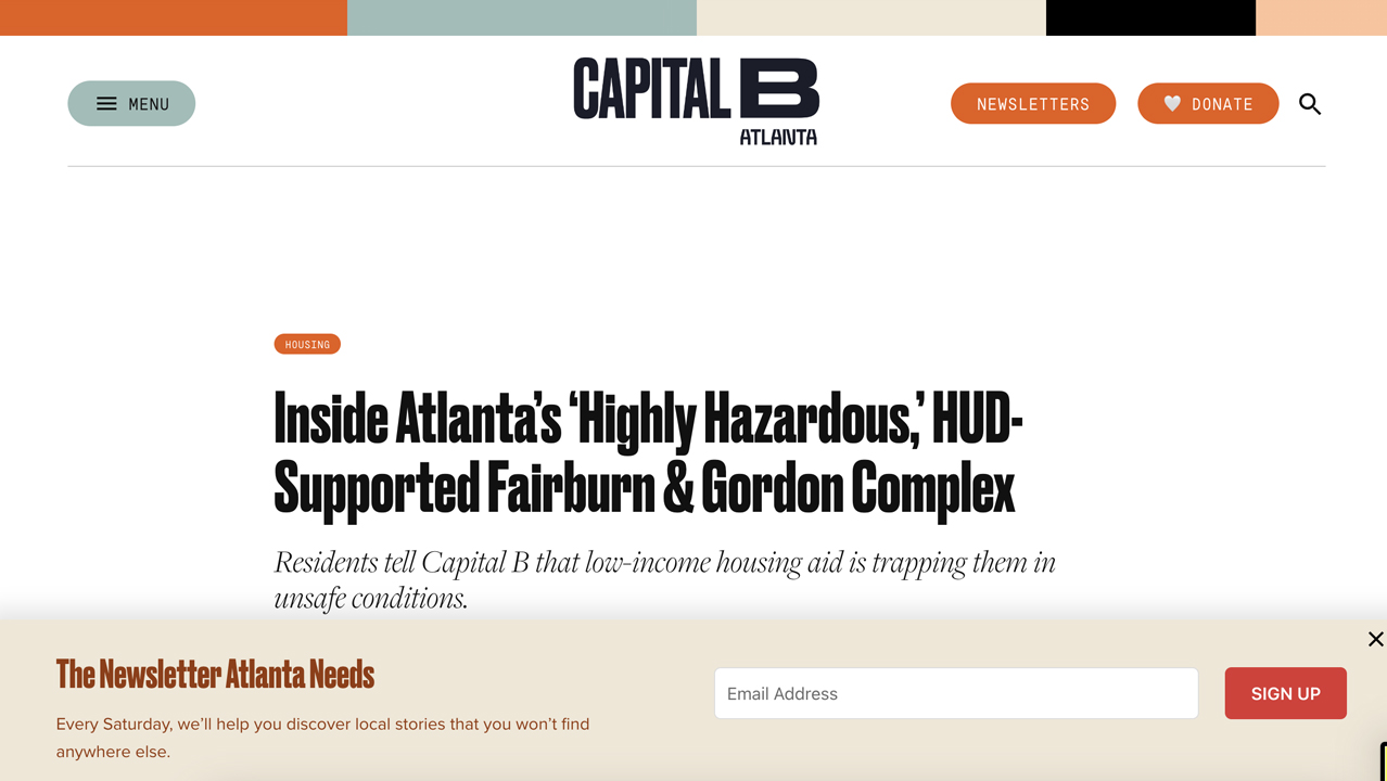 Highly Hazardous: Capital B’s Investigation into Atlanta’s Fairburn & Gordon Apartments by Capital B News