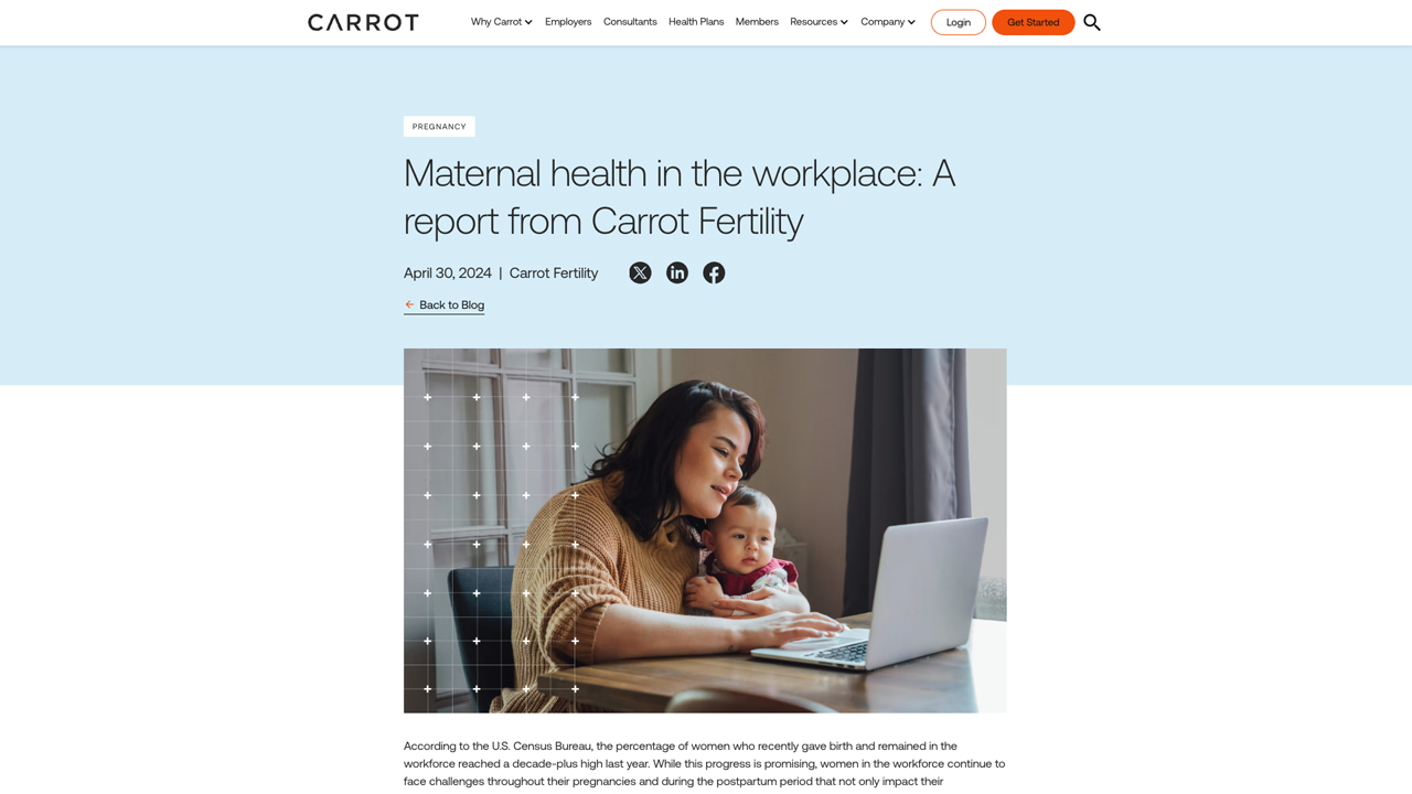 Maternal Health in the Workplace by Carrot Fertility