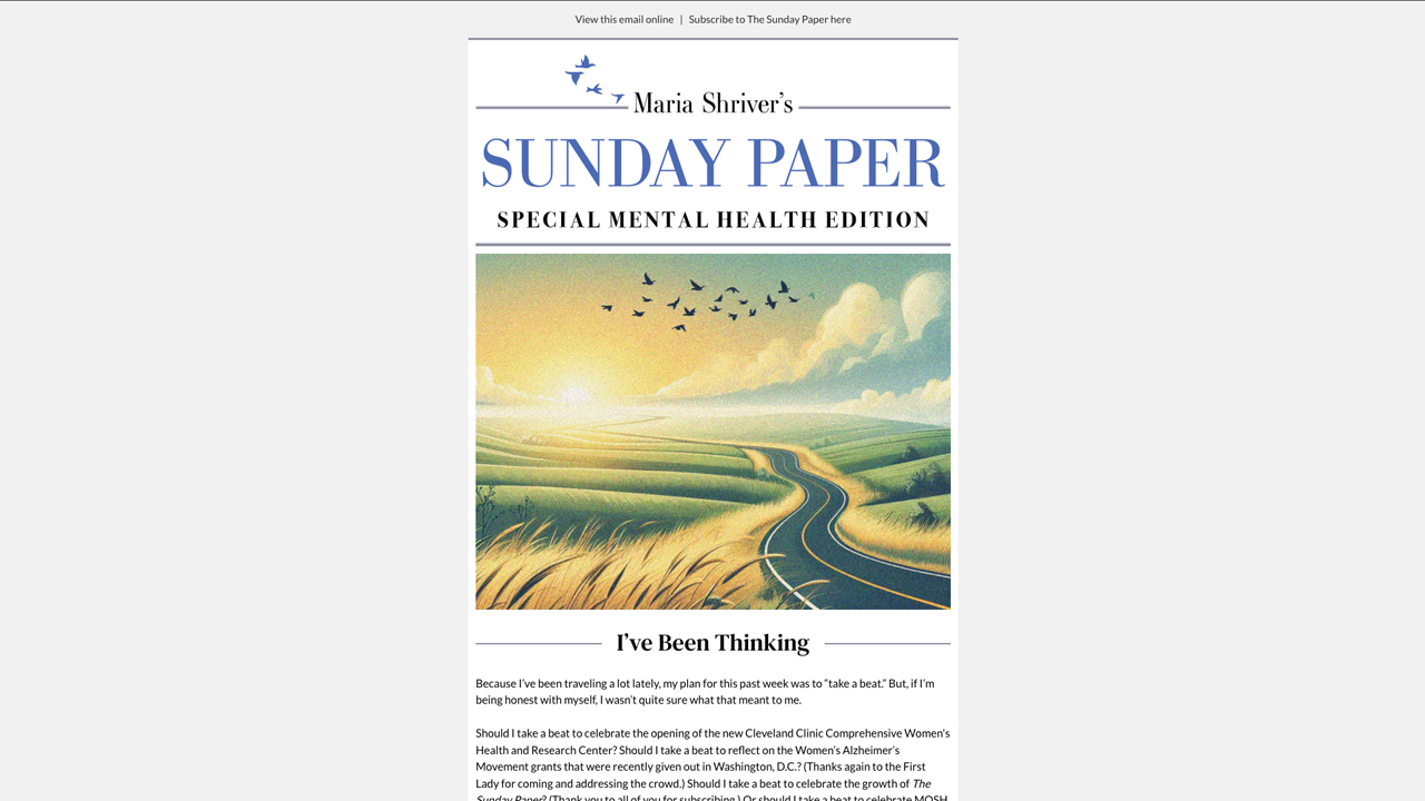 Maria Shriver's Sunday Paper: Special Mental Health Edition by Maria Shriver's Sunday Paper