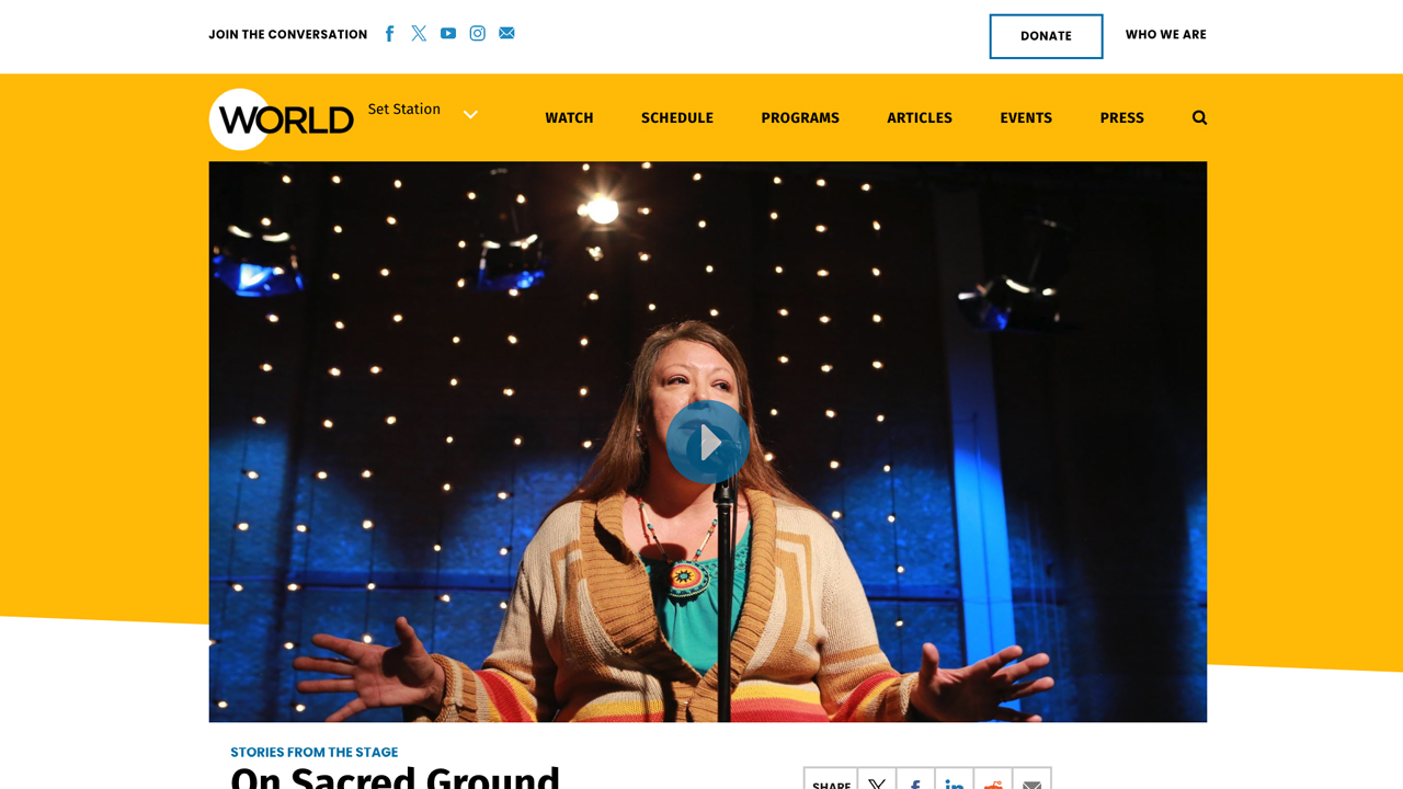 Stories from the Stage: On Sacred Ground & Sacred Circle by WORLD Channel