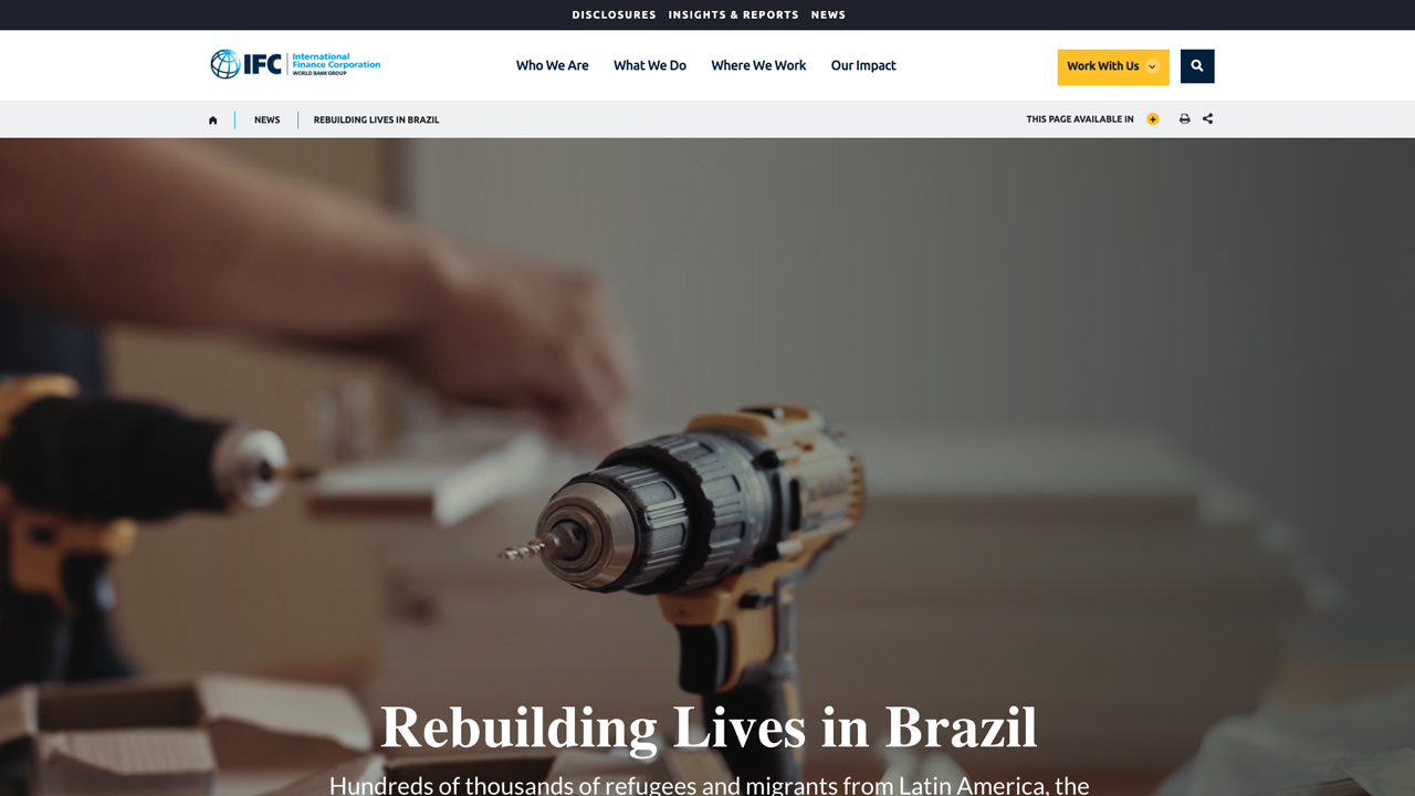 Rebuilding Lives in Brazil by IFC - World Bank Group