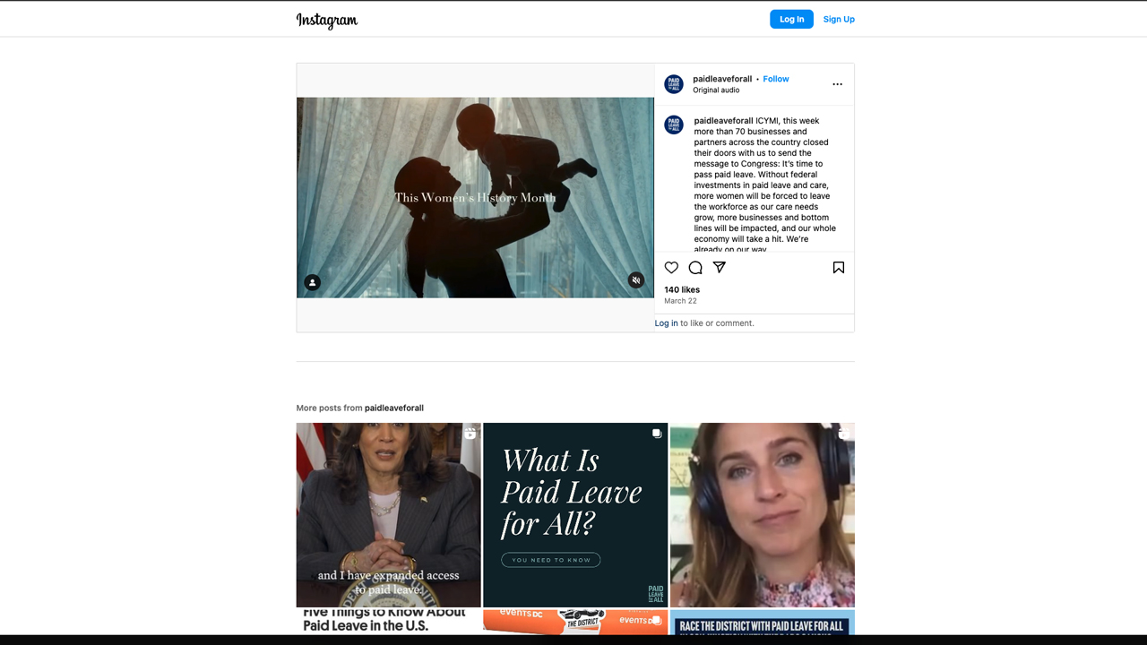 We're Closed for Paid Leave: A First-of-its-Kind Campaign to Call for Congress to Pass Paid Leave by ROSIE