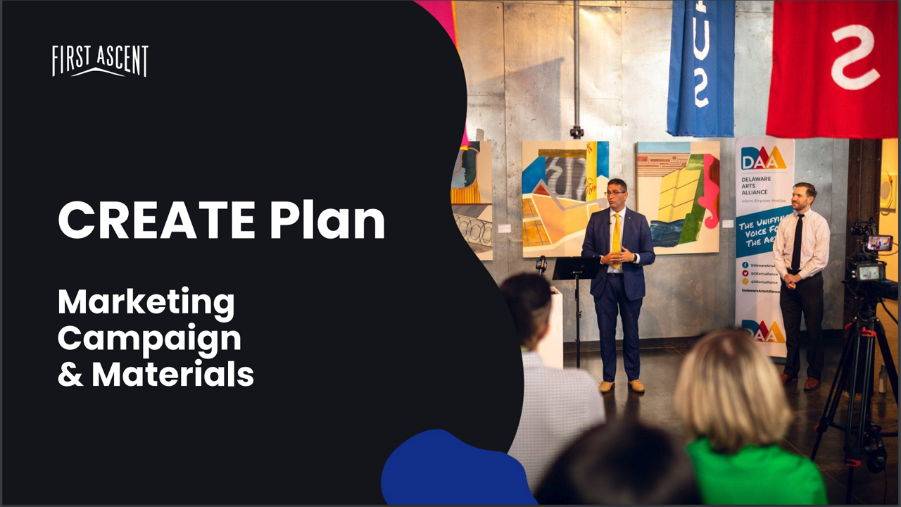 Creative Economy Advancement & Tourism Expansion (CREATE) Plan Communications Campaign by First Ascent Design