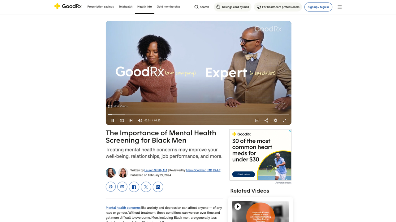 The Importance of Mental Health Screening for Black Men by GoodRx