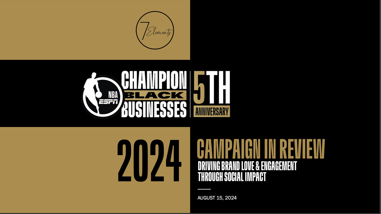 ESPN Champion Black Businesses by Seven Elements Group