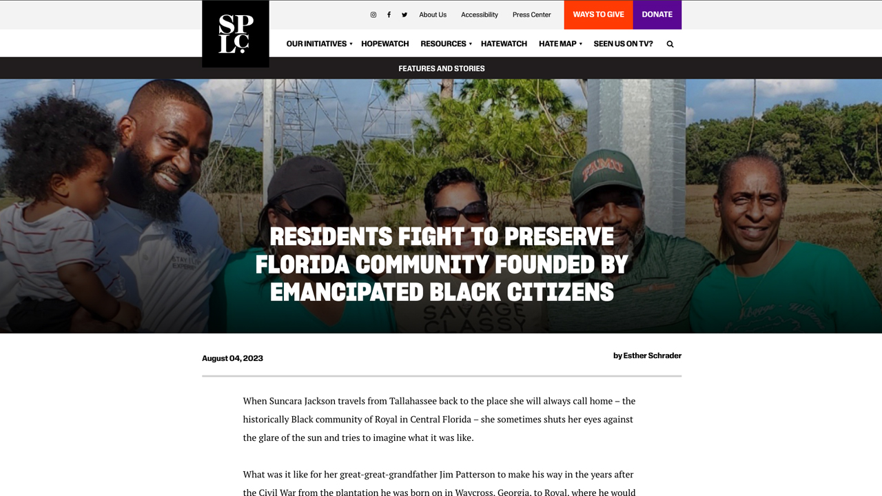 Preserving Royal's History by Southern Poverty Law Center