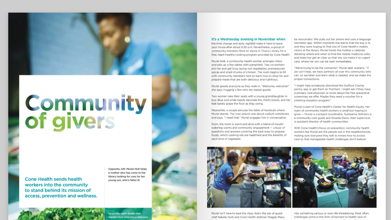 "Community of Givers" Feature Story by Tigermoth Creative