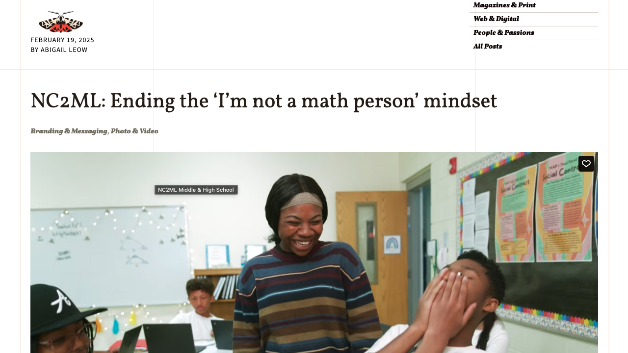NC2ML "Math Is for Everyone" Video by Tigermoth Creative