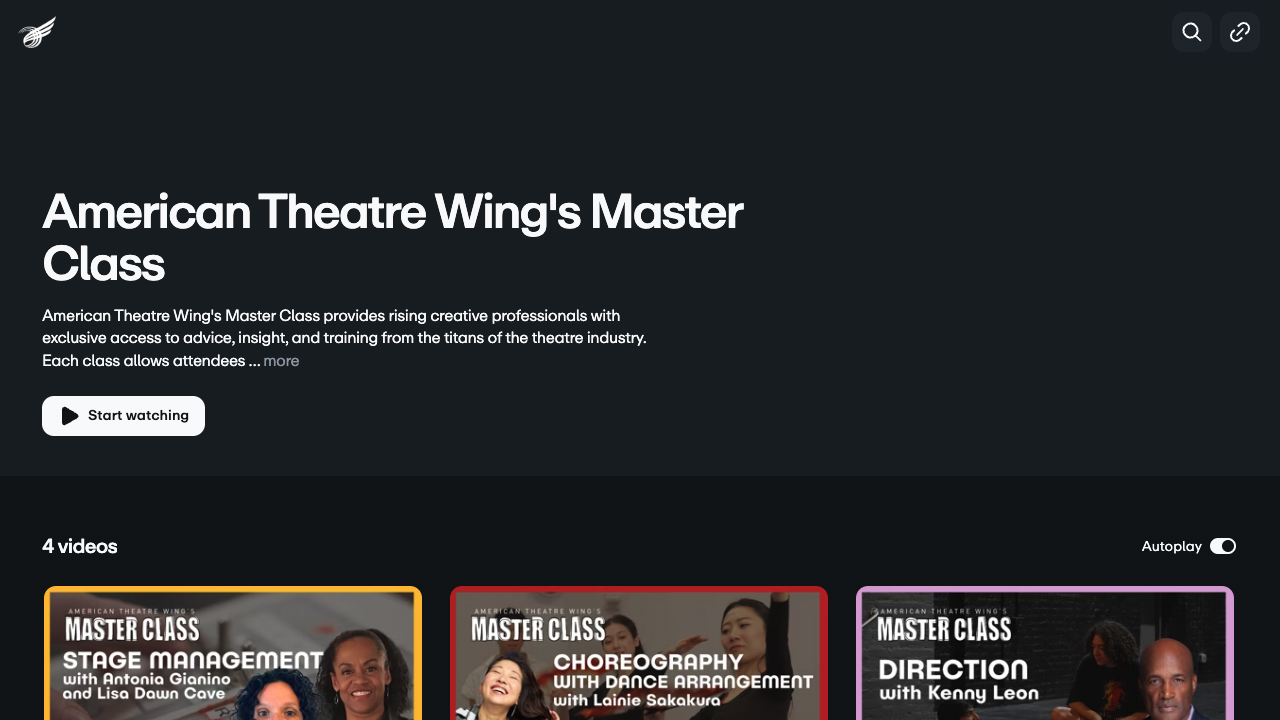 American Theatre Wing's Master Class by American Theatre Wing