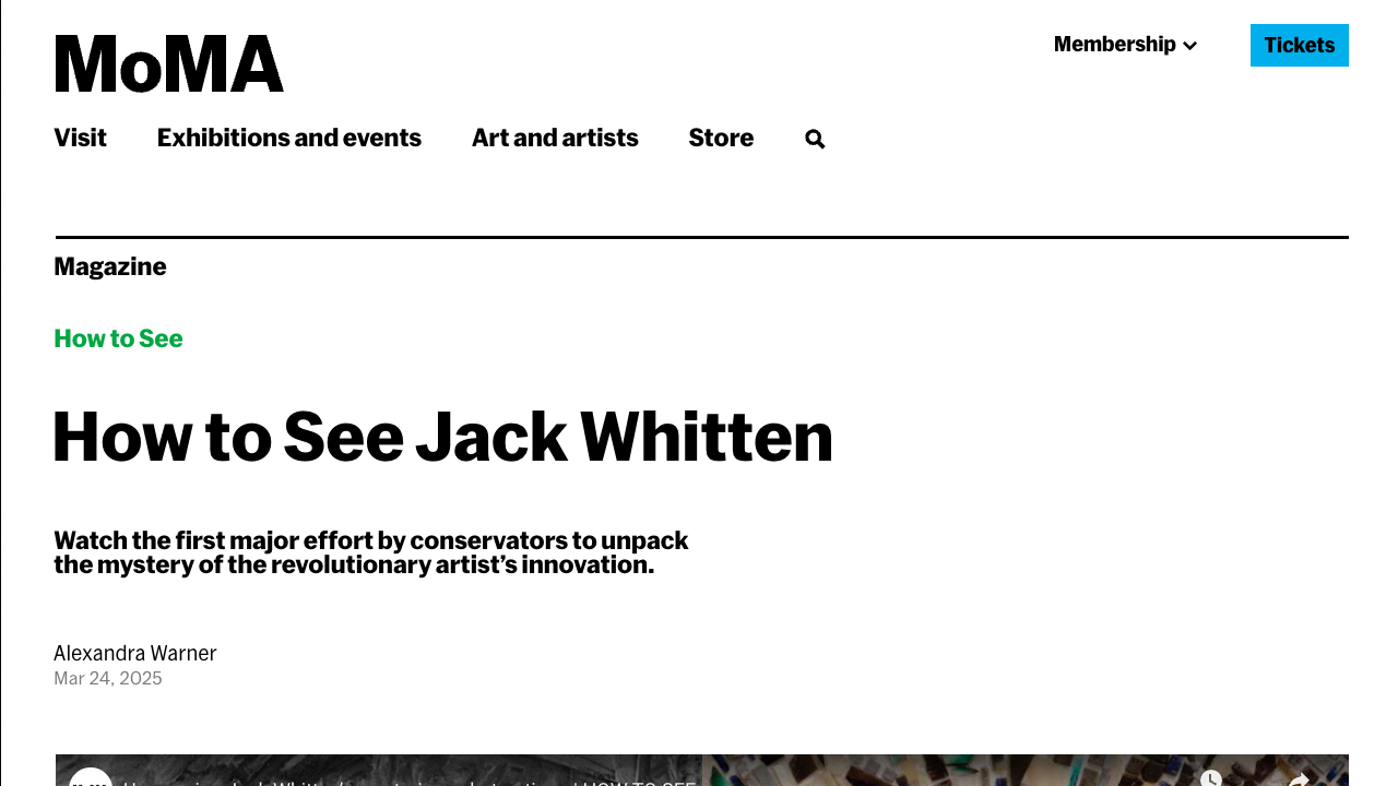 How to See Jack Whitten by The Museum of Modern Art