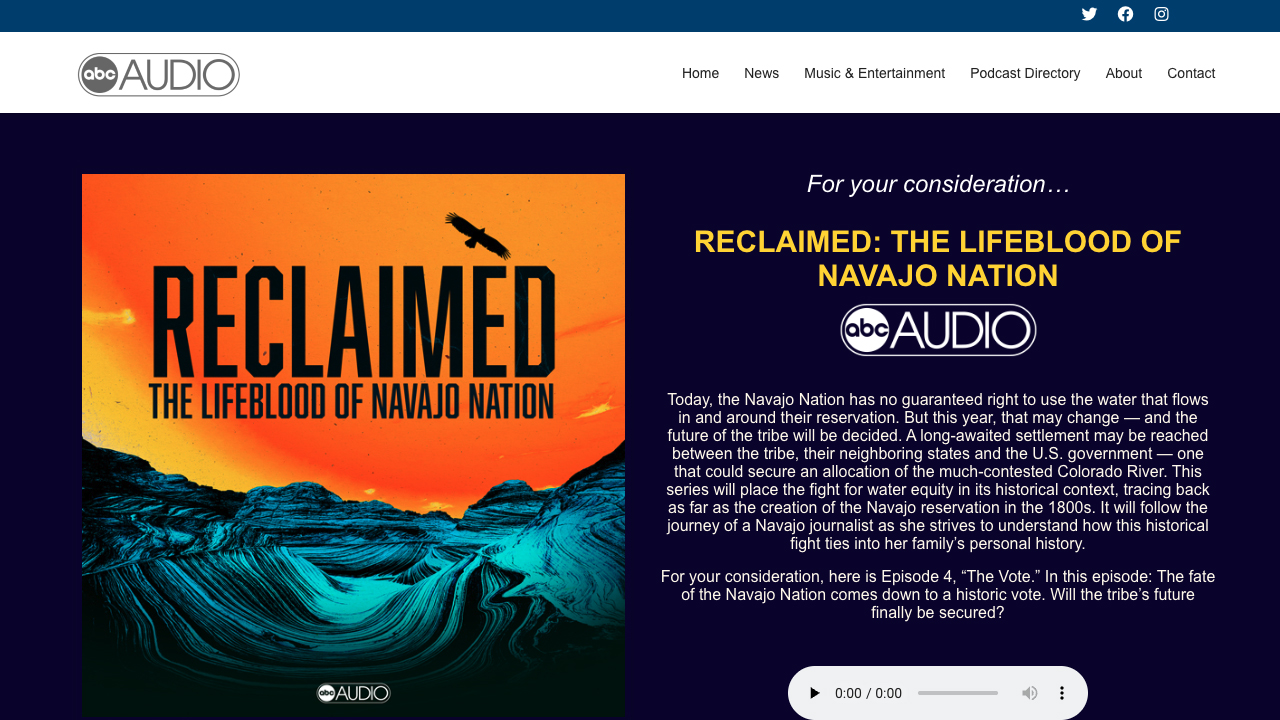 ABC Audio - Reclaimed: The Lifeblood of Navajo Nation by ABC News