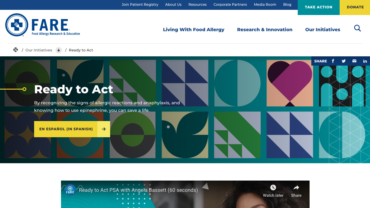 Ready to Act by FARE (Food Allergy Research & Education)