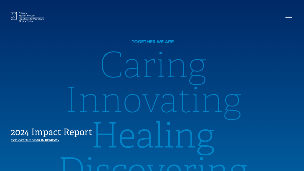 Foundation for Morristown Medical Center Impact Report by 7 Layer Studio