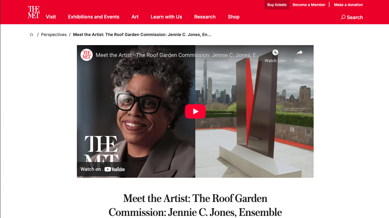 Meet the Artist—The Roof Garden Commission: Jennie C. Jones, Ensemble by The Metropolitan Museum of Art