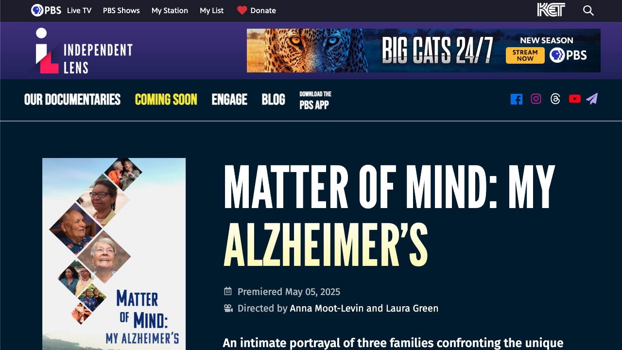 Matter of Mind: My Alzheimer's by ITVS