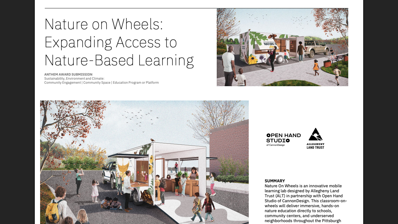 Nature on Wheels: Expanding Access to Nature-Based Learning by Open Hand Studio of CannonDesign