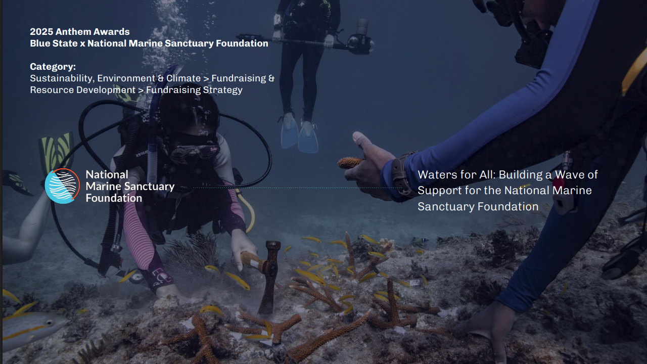 Building a Wave of Support for the National Marine Sanctuary Foundation by Blue State