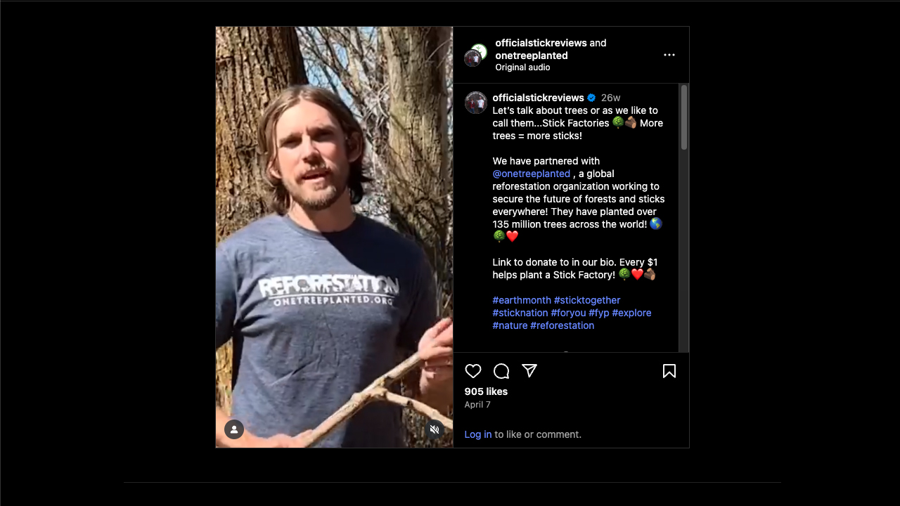 The Stick Effect: Environment Education, Now 100% More Stick-y by One Tree Planted