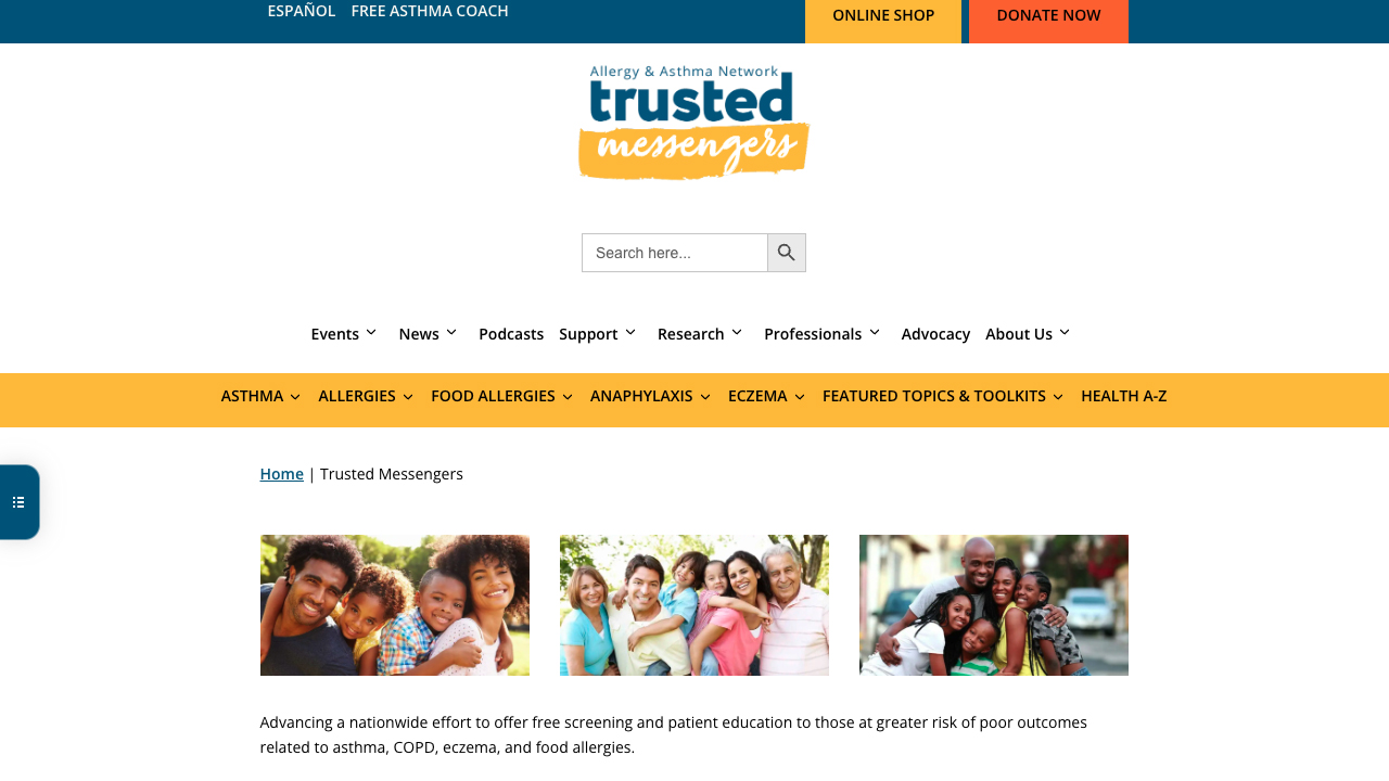 Trusted Messengers: Impoving Health Equity in Under Resourced Communities by Allergy & Asthma Network