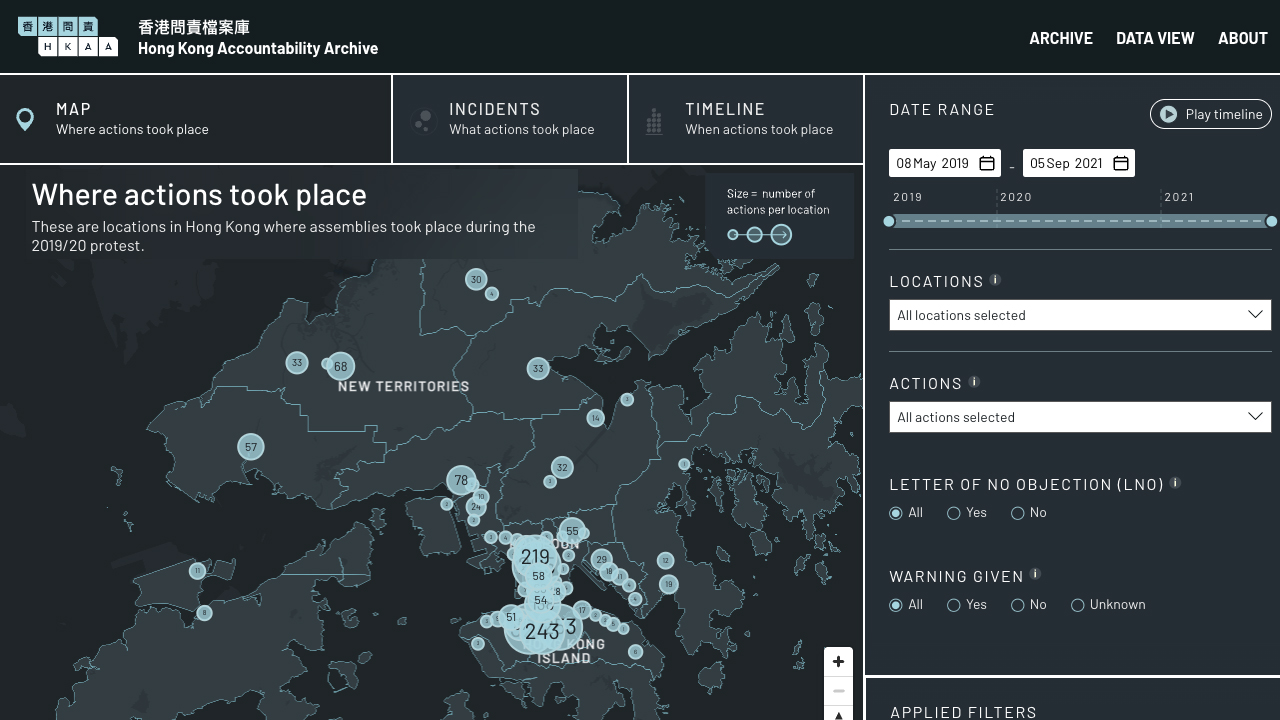 Visualizing History Through Hong Kong Protest Data by Graphicacy
