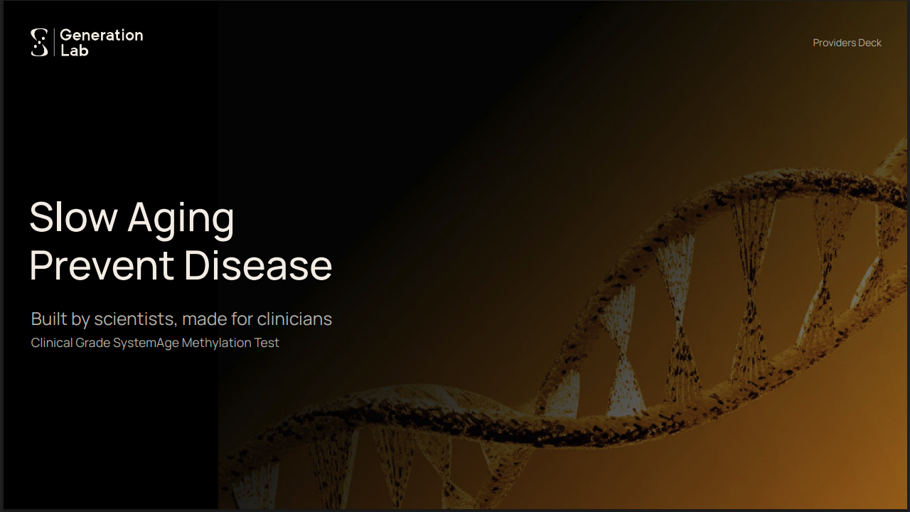 New Platform Extends the Human Healthspan by Generation Lab, Inc.