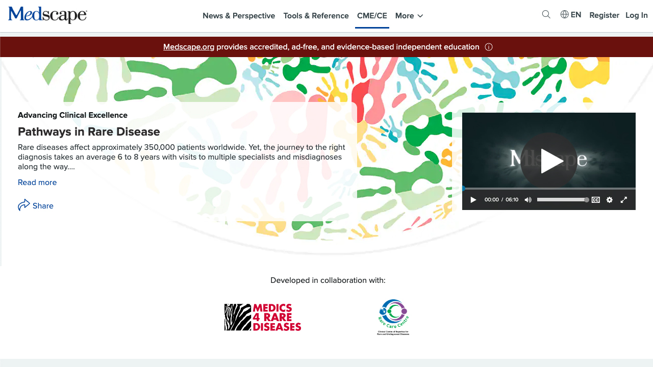 Pathways in Rare Disease: Being Rare Together by Medscape Education- WebMD
