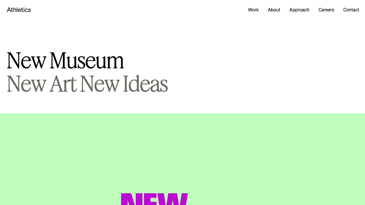 New Museum website by Athletics