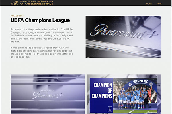 UEFA Champions League Paramount+ by Nathaniel Howe Studios