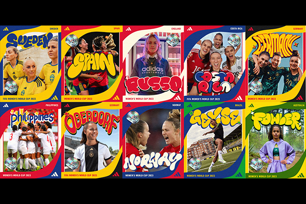 Hand crafted typographic adidas Women’s World Cup football cards by We Are Social