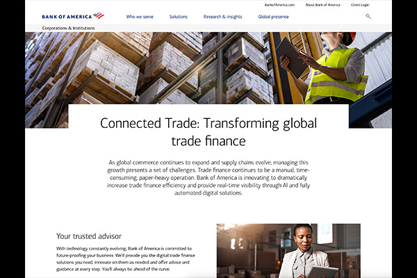 Connected Trade Video by Bank of America