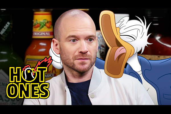Donald Duck Tries to Keep His Cool While Eating Spicy Wings | Hot Ones by Walt Disney Animation Studios