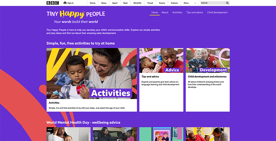 Screenshot of the entry for Tiny Happy People