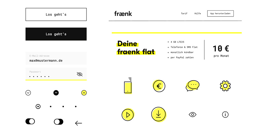 Screenshot of the entry for fraenk – the mobile plan app