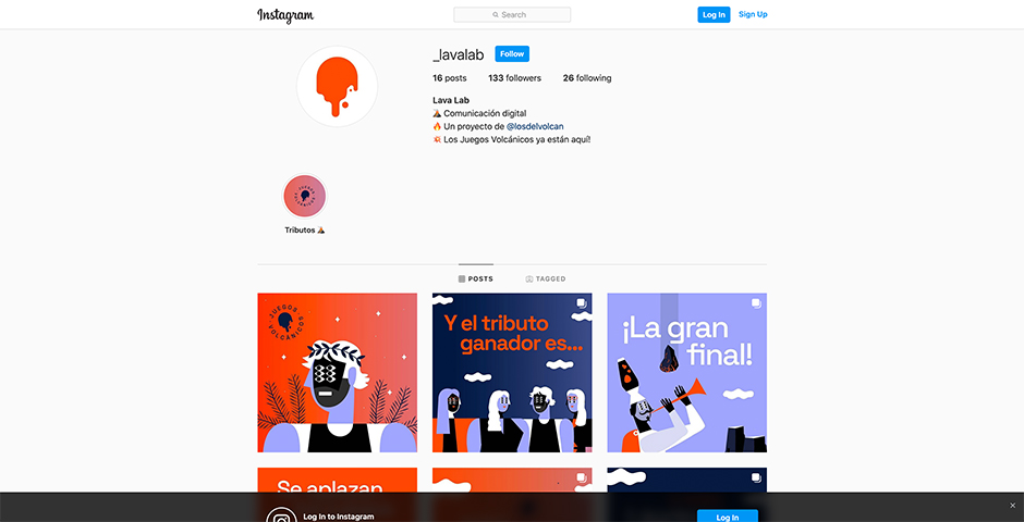 Screenshot of the entry for Volcanic games