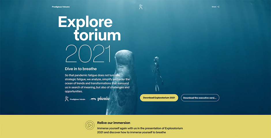 Screenshot of the entry for Exploratorium 2021