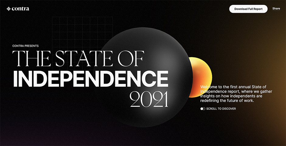 Screenshot of the entry for The State Of Independence 2021
