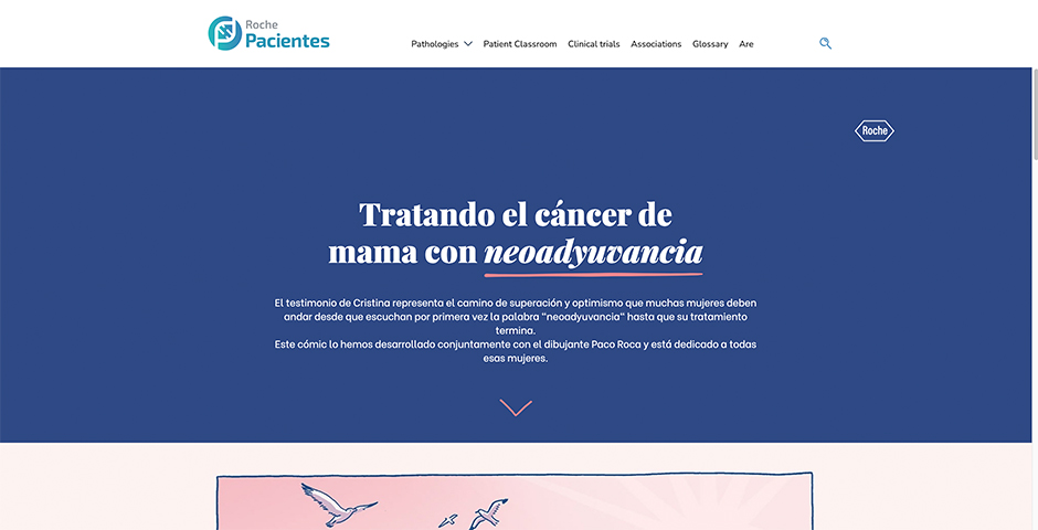 Screenshot of the entry for Cristina's story