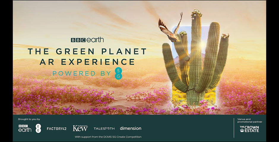 Screenshot of the entry for The Green Planet AR Experience, powered by EE 5G