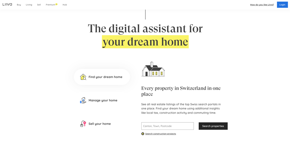 Screenshot of the entry for Liiva &ndash; The digital assistant for your dream home
