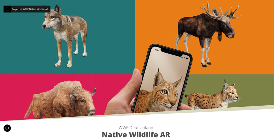 Screenshot of the entry for WWF - Native Wildlife AR