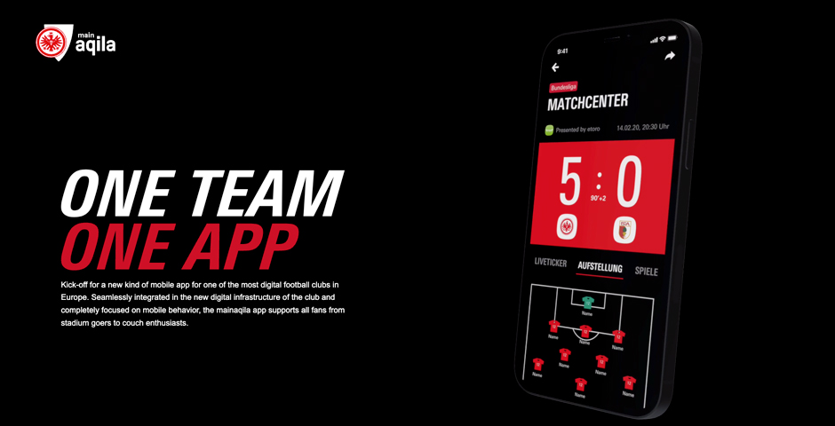 Screenshot of the entry for mainaqila - Eintracht Frankfurt digital platform