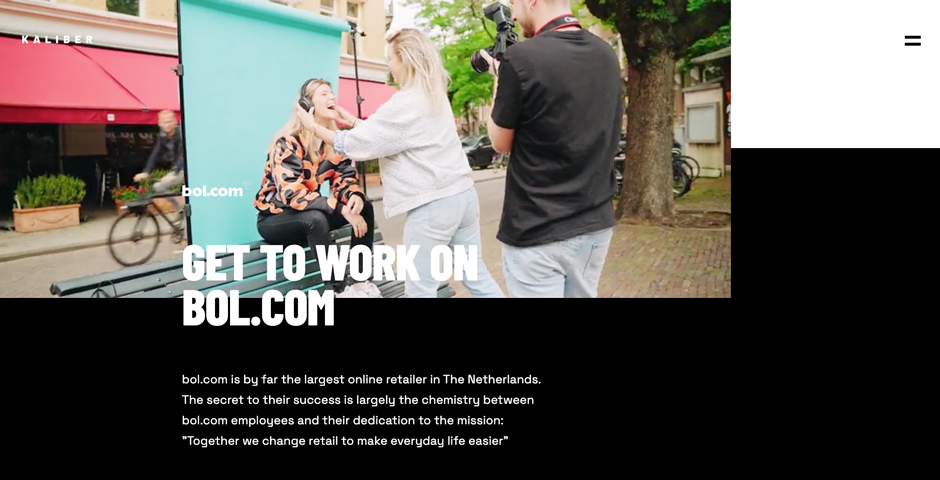 Screenshot of the entry for Get to work on bol.com